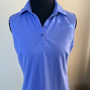 Lady Hagen Womens Sleeveless Golf Polo, Size Small, Periwinkle